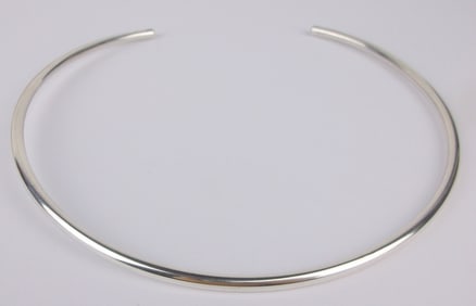 Mint Vint Heavy Thick Sterling Silver Choker Necklace 15"
