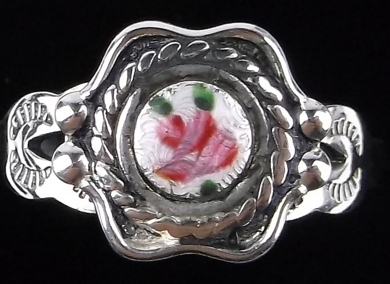 New Antique 1950s Navajo Sterling Silver Guilloche Ring 7 (1 of 2)
