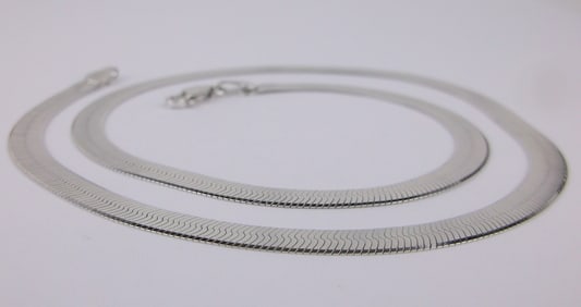 Mint Vintage Italian Sterling Silver Chain Necklace 18"