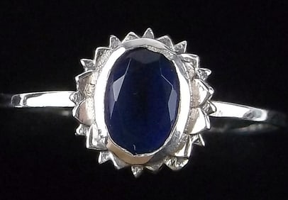 New Sterling Silver Blue Chalcedony Ring 8.5