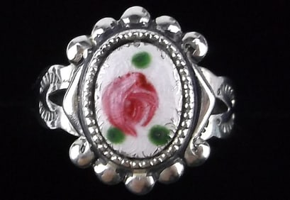 New Antique 1950s Navajo Sterling Silver Guilloche Ring 4
