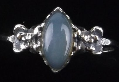 New Sterling Silver Chalcedony Ring 6.25