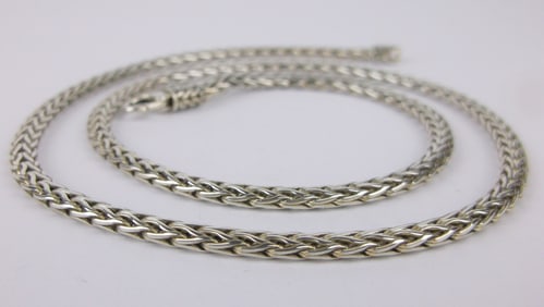Rare Mint John Hardy Sterling Silver Chain Necklace 18" Thick