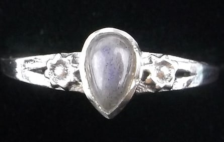 New Sterling Silver Labradorite Ring 6.25