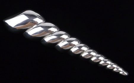 Mint Big Vint Mark Samara Taxco Sterling Silver Shell Brooch