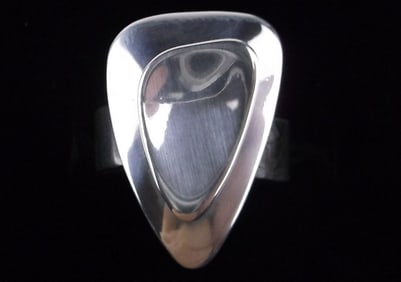 Mint Navajo 2 Level Sterling Silver Arrow Ring Adjust 6-9 ORB