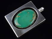 Mint Big Vint Navajo Lennie Parker Sterling Turquoise Pendant
