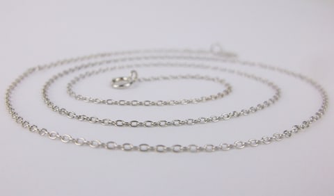 New Sterling Silver Chain Necklace 19"