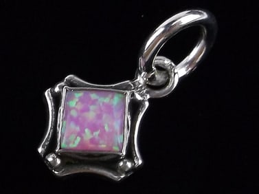 Mint Vintage Sterling Silver Pink Opal Pendant