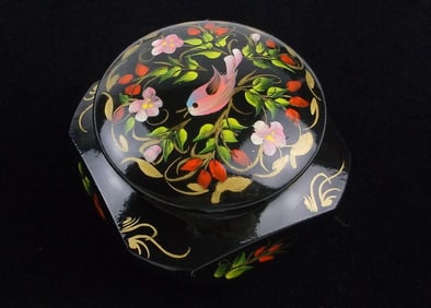 New Vintage Hand Painted Handmade Ukraine Wood Bird Box