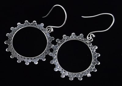 Mint Vintage Bali Sterling Silver Sun Drop Earrings