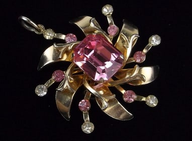 Mint Vintage 1950s Rhinestone Pendant