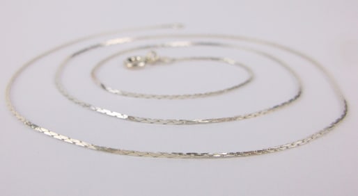 New Vintage Italian Sterling Silver Chain Necklace 18"