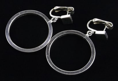 Mint Vintage 1960s Celebrity NY Drop Hoop Earrings