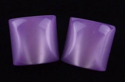 Stunning Antique 1950s Purple Lucite Earrings