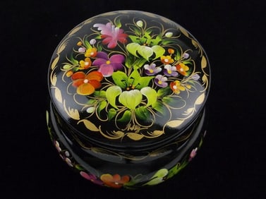 New Vintage Hand Painted Handmade Ukraine Wood Bird Box