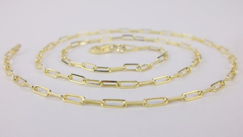 Mint Vint Italian Gold Over Sterling Chain Necklace 16"