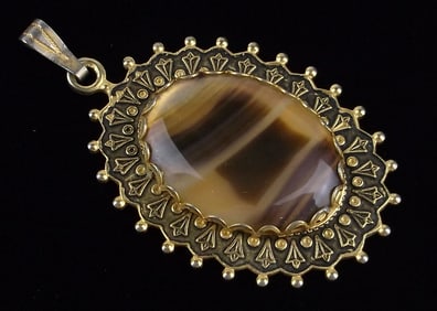 Stunning Vintage 1960s MOP Calcite Pendant