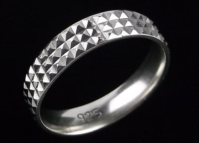 Mint Big Vintage Sterling Silver Spike Mens Ring 14