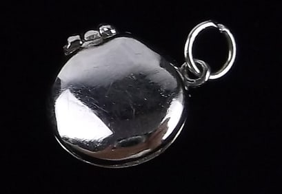 New Vintage Sterling Silver Locket Pendant Small