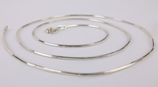 Mint Vintage Italian Sterling Silver Chain Necklace 20"