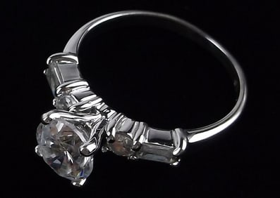 New Vintage Sterling Silver Engagement Ring 7