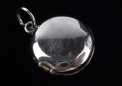 New Vintage Sterling Silver Locket Pendant Small
