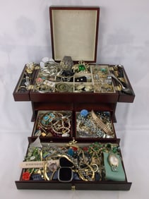 HUGE Jewelry Box FULL Of Vintage Estate Jewelry