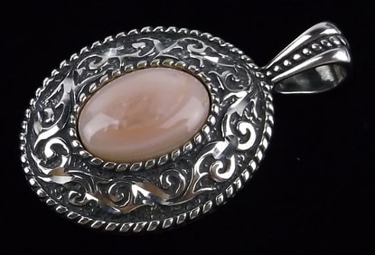 New Carolyn Pollack Sterling Silver Mussell Shell Pendant