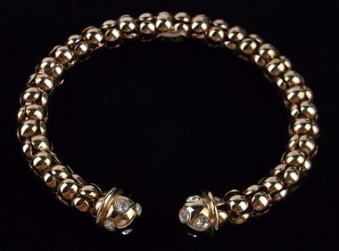 New Vintage Nolan Miller Bronze Flex Bracelet 8"