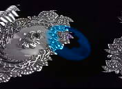 New Very Big Carolyn Pollack Sterling Silver Turquoise Pendant Brooch