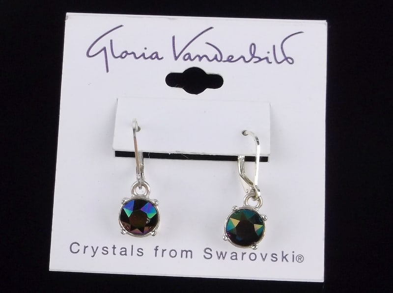 New Gloria Vanderbilt Swarovski Crystal Drop Earrings: new condition