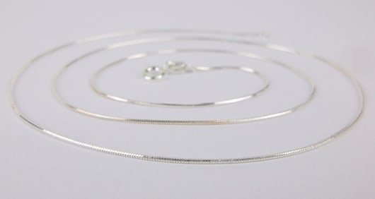 New Vintage Italian Sterling Silver Chain Necklace 20"