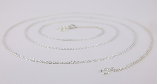 New Vintage Italian Sterling Silver Chain Necklace 24"