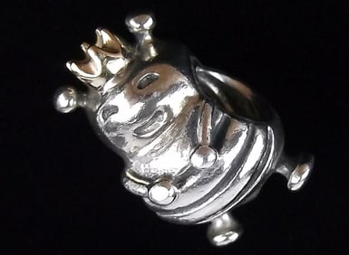 Mint Pandora Sterling Silver 18k Queen Bee Charm Bead