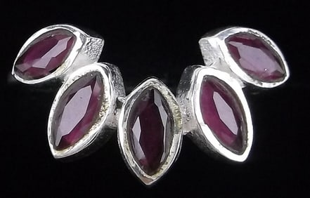 New Sterling Silver 1cttw Ruby Ring 8