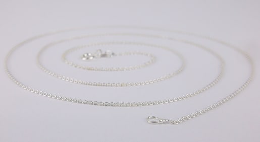 New Vintage Italian Sterling Silver Chain Necklace 24"