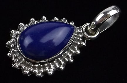 New Bali Sterling Silver Lapis Pendant