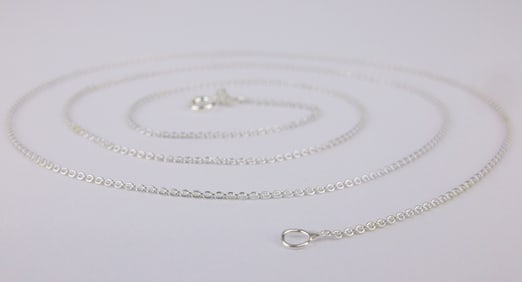 New Vintage Italian Sterling Silver Chain Necklace 24"