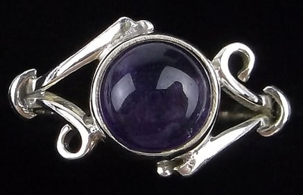 New Sterling Silver 1ct Amethyst Ring 7