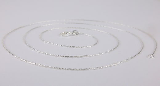 New Vintage Italian Sterling Silver Chain Necklace 24"