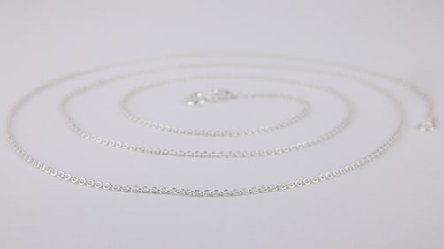 New Vintage Italian Sterling Silver Chain Necklace 24"