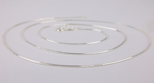 New Vintage Italian Sterling Silver Chain Necklace 20"