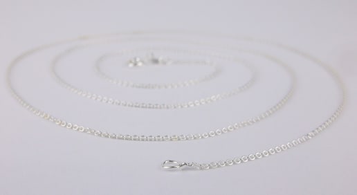 New Vintage Italian Sterling Silver Chain Necklace 24"