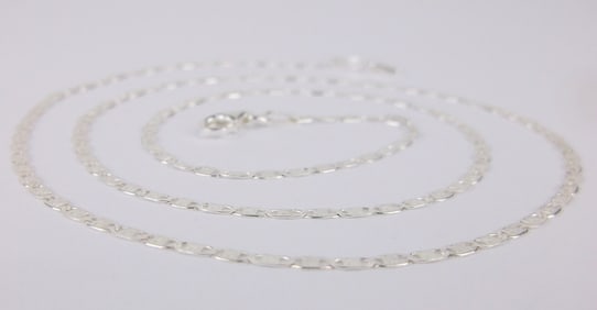 New Vintage Italian Sterling Silver Chain Necklace 20"