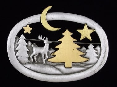 Stunning Vintage Jonette Jewelry JJ Christmas Brooch