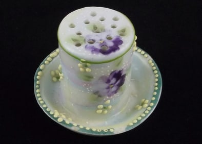 Mint Antique 1940s Hand Painted Pin Hat Pin Holder