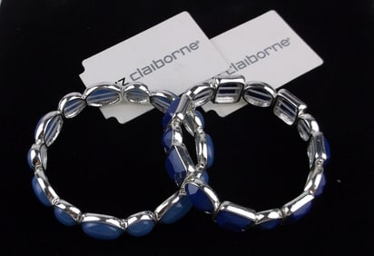 2 New Liz Claiborne Rhinestone Bracelet Lot $48