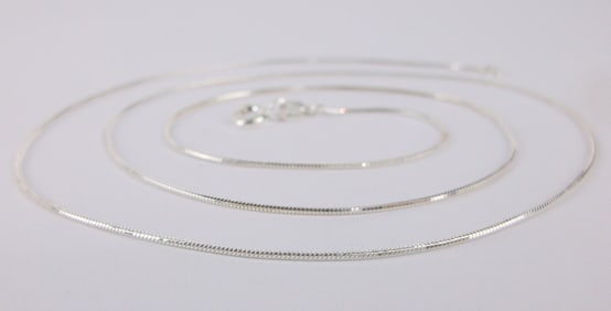 New Vintage Italian Sterling Silver Chain Necklace 20"