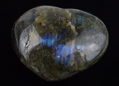 Big Stunning Labradorite Heart Gemstone 515ct